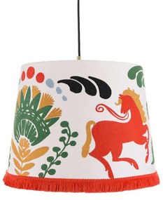 Φωτιστικό Οροφής Horse Parade CL50358 ø25xø35xH25 Orange-Multi MindTheGap Metal, Fabric