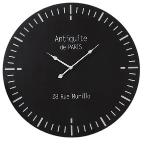 Ρολόι Τοίχου Zeit 017894 D60xH4,5cm Black Mdf