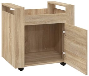 vidaXL Γραφείο Τρόλεϊ Sonoma Δρυς 60x45x60 εκ. από Επεξεργασμένο Ξύλο