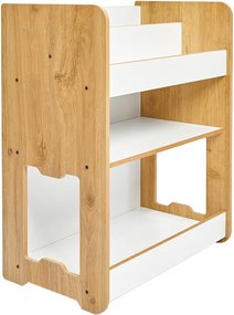 Ραφιέρα Seagull φυσικό-λευκό mdf 57x34x70εκ 57x34x70 εκ.