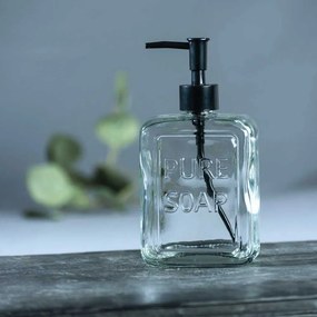 Dispenser Μπάνιου 550ml (9.5x6x20) Wenko Pure Soap Transparent 24714100