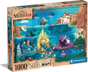 Clementoni Παζλ Story Maps Η Μικρή Γοργόνα 1000 τμχ
