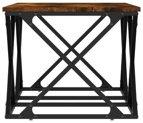 vidaXL Τραπεζάκι Σαλονιού Καπνιστή Δρυς 100x49x40 εκ. Επεξεργ. Ξύλο