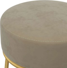 vidaXL Στρογγυλό Σκαμπό Hocker Σκούρο Γκρι Βελούδινο