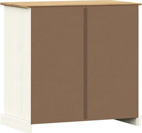 vidaXL Ντουλάπι με Συρτάρια VIGO Λευκό 78x40x75 εκ. Μασίφ Ξύλο Πεύκου