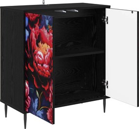 vidaXL Πλαϊνό γραφείο KIEL Μαύρη Δρυς 69 x 33 x 76 εκ.