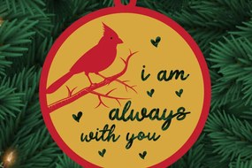 Σετ των 3 Intra απο ξύλο plywood 3mm-4mm πάχος Καρδινάλια Χριστουγεννιάτικα στολίδια Δίασταση 8x8 cm INTRAFABR-110935112