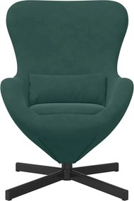 vidaXL Κάθισμα-αυγό Σκούρο Πράσινο 63 x 73 x 90 εκ Βελούδο