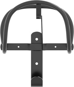 vidaXL Βάση Χαλιναριού Τοίχου Μαύρη Σιδερένια
