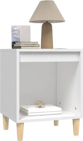 vidaXL Κομοδίνο Λευκό 40 x 35 x 50 εκ. από Επεξεργασμένο Ξύλο