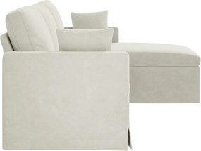 vidaXL Καναπές Κρεμ 228 x 134 x 80 εκ Βελούδο
