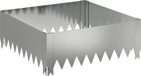 vidaXL Περίγραμμα γκαζόν 60 x 60 x 20 εκ Ατσάλι Ασημί