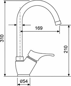 Oioli Kappa LC847 Chrome - Μπαταρία Κουζίνας