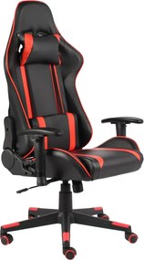 vidaXL Καρέκλα Gaming Περιστρεφόμενη Κόκκινη από PVC