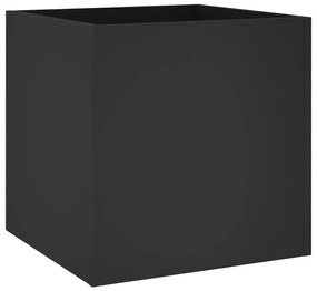 vidaXL Ζαρντινιέρα Μαύρη 40 x 40 x 40 εκ. από Επεξεργασμένο Ξύλο