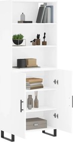 vidaXL Ντουλάπι Λευκό 69,5x34x180 εκ. από Επεξεργασμένο Ξύλο