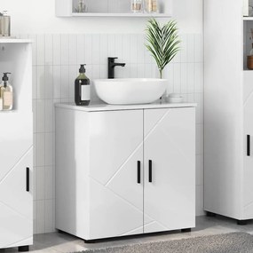 vidaXL Ντουλάπι Μπάνιου Υψηλής γυαλάδας λευκό 61 x 35 x 64 εκ.