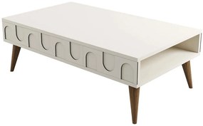 Τραπέζι Σαλονιού Lyon 845HCT5547 105x60x34,6cm Cream