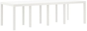 vidaXL Σέτ φαγητού για κήπο 11 pcs Λευκό Rattan Polt