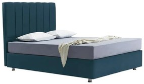 Επενδυμένο Κρεβάτι Elina με Αποθηκευτικό Χώρο Μπλέ Raf 120x200 εκ. 122x208x130 εκ.