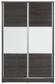Intrahome Ντουλάπα ρούχων Griffin Intrahome δίφυλλη με συρόμενες πόρτες χρώμα wenge eo 121x56.5x180.5εκ | SKU: INTRAPA-350111135