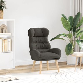 vidaXL Χαλαρωτική Πολυθρόνα Σκούρο Γκρι με Ίνα Παρόμοια με Μαλλί