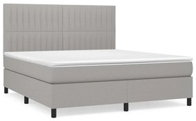 ΚΡΕΒΑΤΙ BOXSPRING ΜΕ ΣΤΡΩΜΑ ΑΝΟΙΧΤΟ ΓΚΡΙ 180X200 ΕΚ. ΥΦΑΣΜΑΤΙΝΟ 3141953