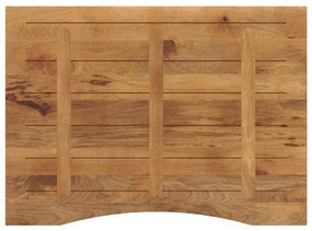 vidaXL Επιφάνεια Γραφείου Καμπύλη 110x80x2,5 εκ Μασίφ Ακατ. Μάνγκο