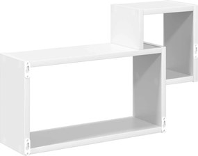 vidaXL Ράφι Τοίχου Επιτοίχιο Λευκό 55 x 15 x 35 εκ. Επεξεργασμένο Ξύλο