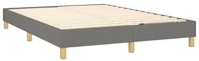 ΚΡΕΒΑΤΙ BOXSPRING ΜΕ ΣΤΡΩΜΑ ΣΚΟΥΡΟ ΓΚΡΙ 140X190 ΕΚ. ΥΦΑΣΜΑΤΙΝΟ 3140770