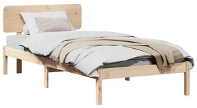 vidaXL Σκελετός Κρεβατιού Φυσικό 80 x 200 cm Μασίφ ξύλο πεύκου