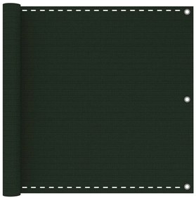 Διαχωριστικό Βεράντας Σκούρο Πράσινο 90 x 400 εκ. από HDPE - Πράσινο
