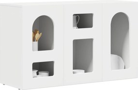 VidaXL Πλαϊνό γραφείο ELST Λευκό 100 x 35 x 59 εκ Επεξεργασμένο Ξύλο