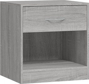 vidaXL Κομοδίνα με Συρτάρι 2 Τεμ. Γκρι Sonoma