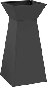 vidaXL Γλάστρα Πυλώνας 2 pcs Μαύρο 35 x 35 x 73 εκ.