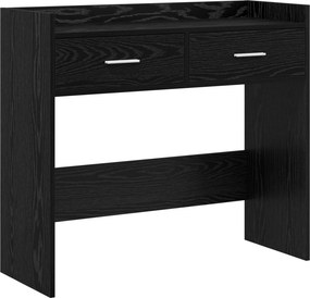 vidaXL Τραπέζι κονσόλας Μαύρη Δρυς 90 x 35 x 80 εκ Επεξεργασμένο Ξύλο