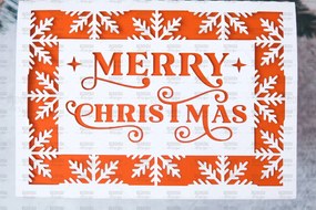 Σετ των 2 Intra απο ξύλο plywood 3mm-4mm πάχος Πρότυπο ευχετήριας κάρτας Χριστουγέννων Δίασταση 15x15 cm INTRAFABR-107961619