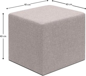 Σκαμπώ Linda Megapap υφασμάτινο χρώμα μπεζ 40x40x40εκ.