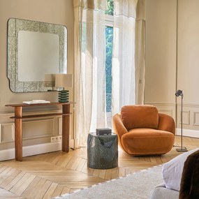 Τετράγωνος καθρέφτης με γυάλινες άκρες και αντικέ φινίρισμα, Oris