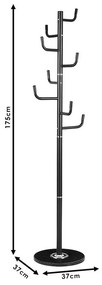 Καλόγερος ρούχων Lorenda μέταλλο λευκό Φ37x175εκ 37x37x175 εκ.