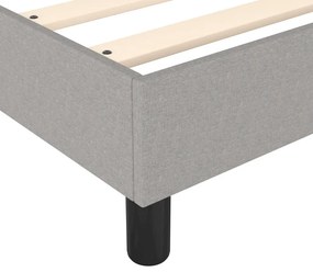 vidaXL Κρεβάτι Boxspring με Στρώμα Ανοιχτό Γκρι 140x190 εκ. Υφασμάτινο