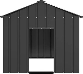 vidaXL Σπιτάκι σκύλου με οροφή 113x153x101 cm Γαλβανισμένος χάλυβας