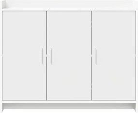 vidaXL Πλαϊνό γραφείο Λευκό 98,5 x 33 x 80 εκ Επεξεργασμένο Ξύλο