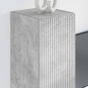 vidaXL Ντουλάπι Τηλεόρασης Τοίχου Επιτοίχιο Σκυρόδεμα 30 x 31 x 80 εκ.