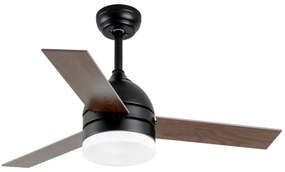 Ανεμιστήρας Οροφής με Φως LED 24W 3000K/4000K/6000K Φ122 Spotlight-3185-Μαύρο 3185