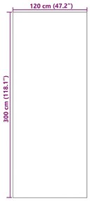 vidaXL Χαλάκι Εξώπορτας Μαύρο 120 x 300 cm Πολυπροπυλένιο και βινύλιο