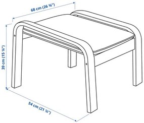 POÄNG πολυθρόνα και υποπόδιο 594.842.94