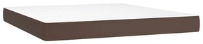 vidaXL Στρώμα με Pocket Springs Καφέ 160x200x20 εκ. Συνθετικό Δέρμα