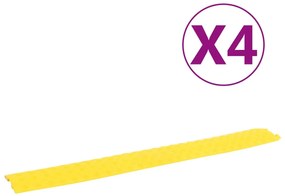 vidaXL Προστατευτικά Κανάλια Καλωδίων Κίτρινα 4 τεμ. 98,5 εκ.