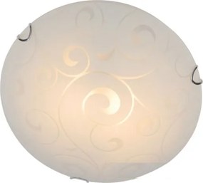 ΠΛΑΦΟΝΙΕΡΑ CHAPLIN ΛΕΥΚΗ ΜΕ ΣΧΕΔΙΑ Φ30CM 2ΧE27 IP20